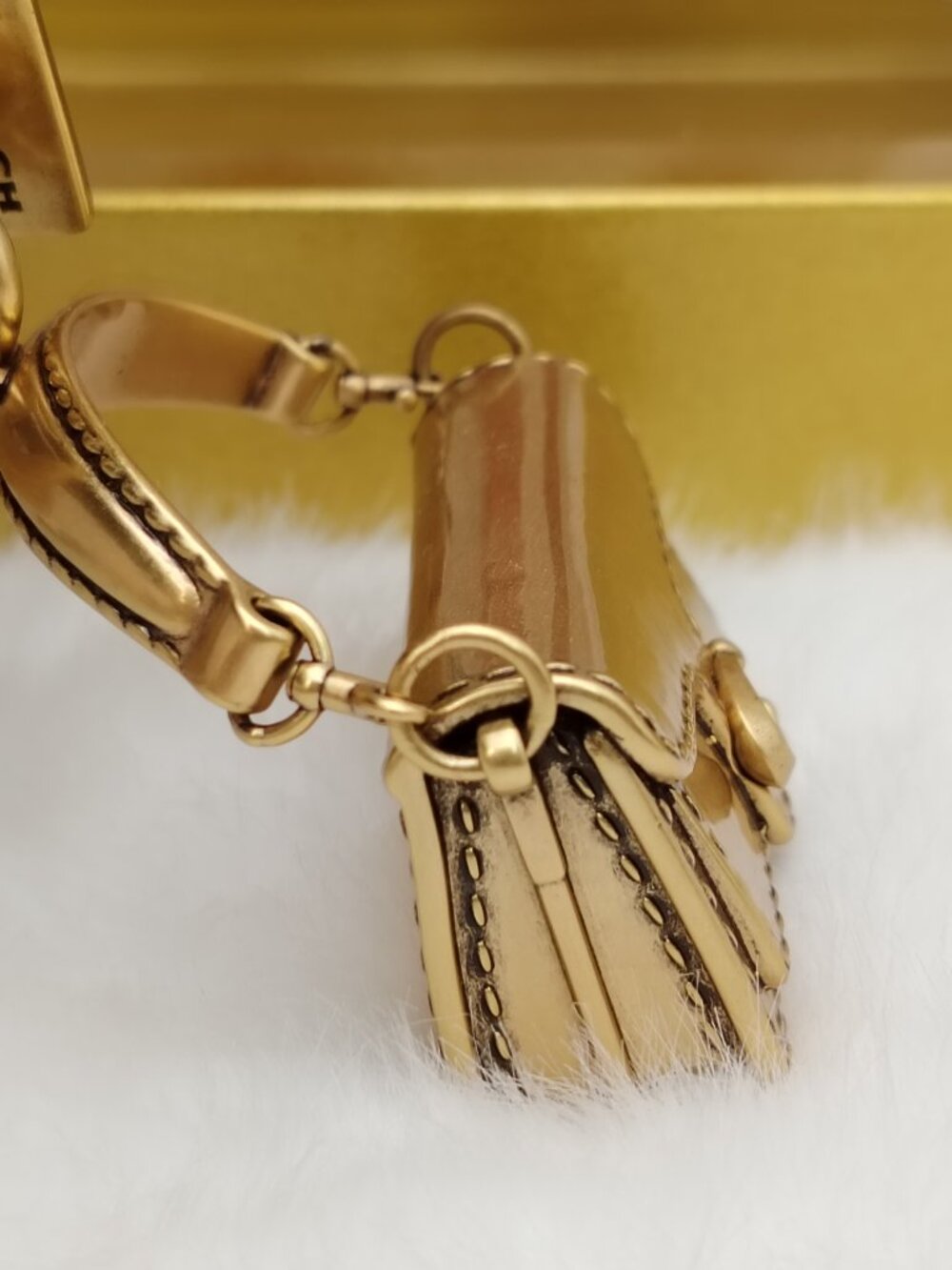 Coach Gold Tabby Bag Charm Keychain - Picture 4 of 8